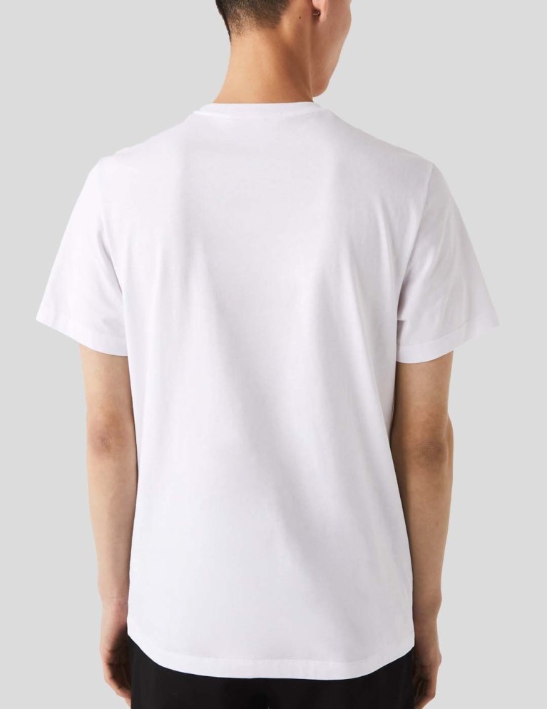 Firma LASOSTE e stampa coccodrillo tee blanc